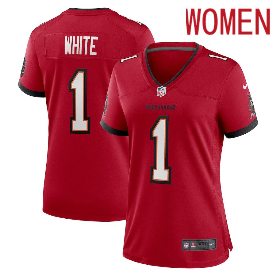 Women Tampa Bay Buccaneers 1 Rachaad White Nike Red Game Player NFL Jersey